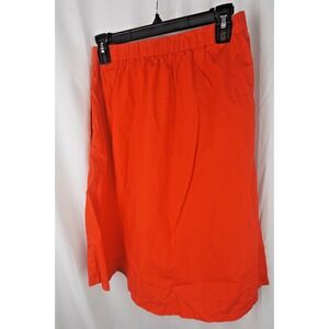 Gap Red A-Line Skirt XS Elastic‎ Waist Pull On Casual Lightweight Midi Skirt